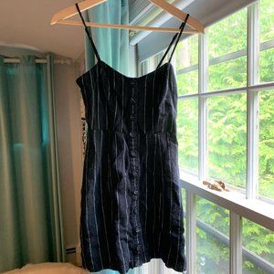 Forever 21 navy white striped summer dress